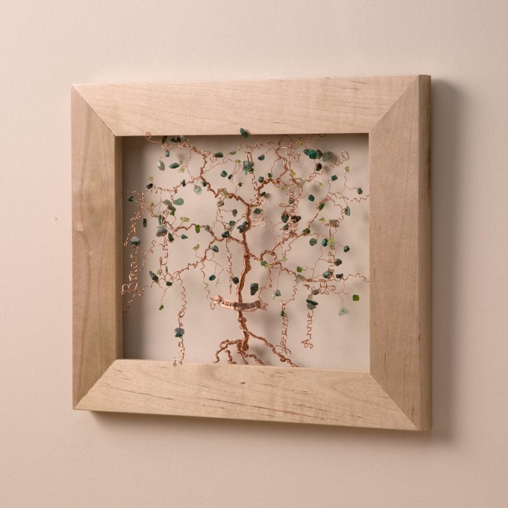 3-D Wall Art |   Personalized Family Tree Wire Sculpture 3-D Wall Art 3-D Wall Art