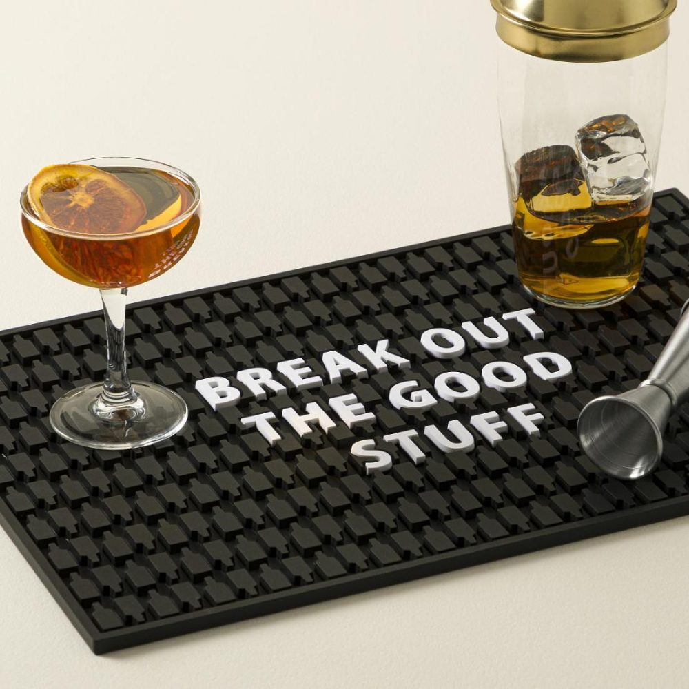 Bar Accessories |   Break Out The Good Stuff Bar Mat Bar Accessories Bar Accessories