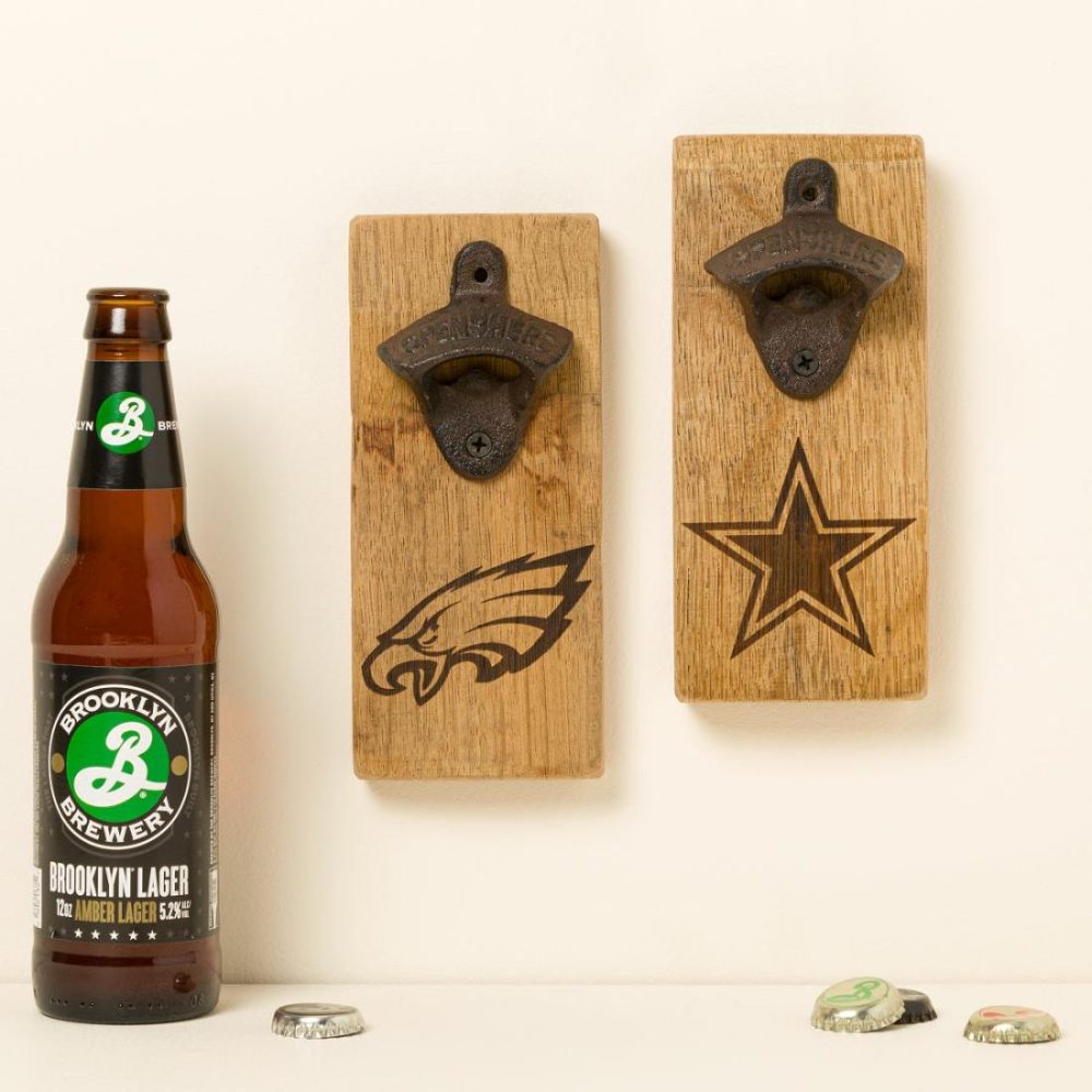 Bar Accessories |   Nfl Barrel Stave Wall-Mounted Bottle Opener Bar Accessories Bar Accessories