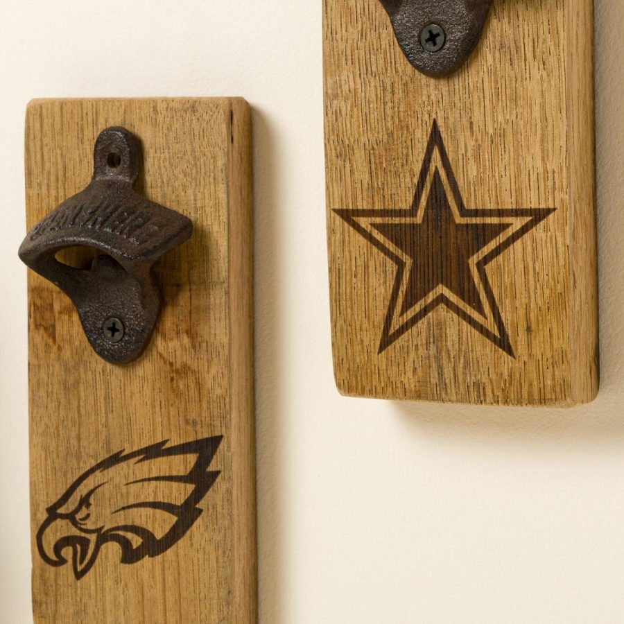 Bar Accessories |   Nfl Barrel Stave Wall-Mounted Bottle Opener Bar Accessories Bar Accessories