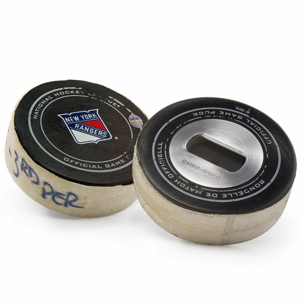 Beer Accessories |   Nhl Game Used Hockey Puck Opener Bar Accessories Bar Accessories