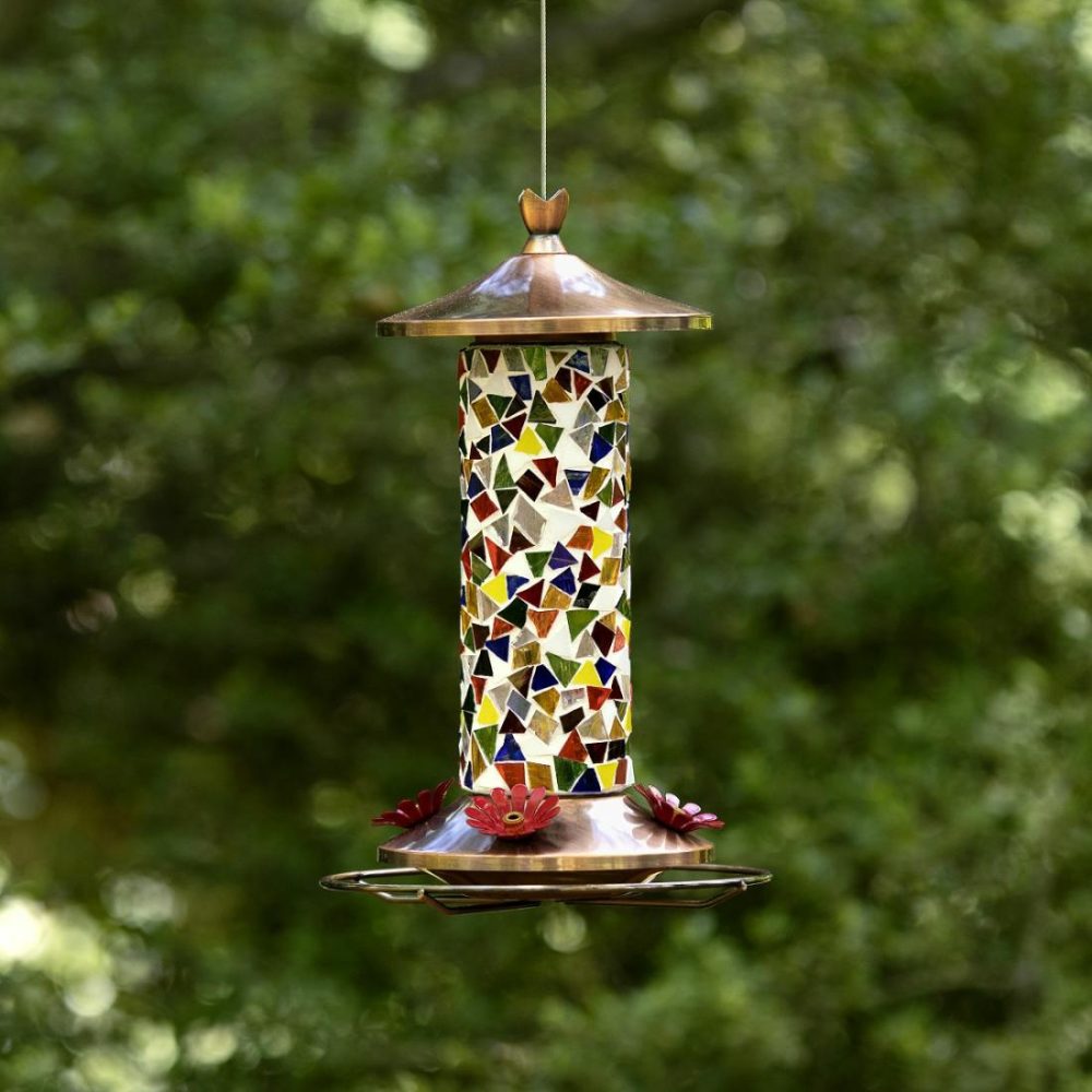 Birdhouses & Feeders |   Sun-Catching Mosaic Hummingbird Feeder Birdhouses & Feeders Birdhouses & Feeders