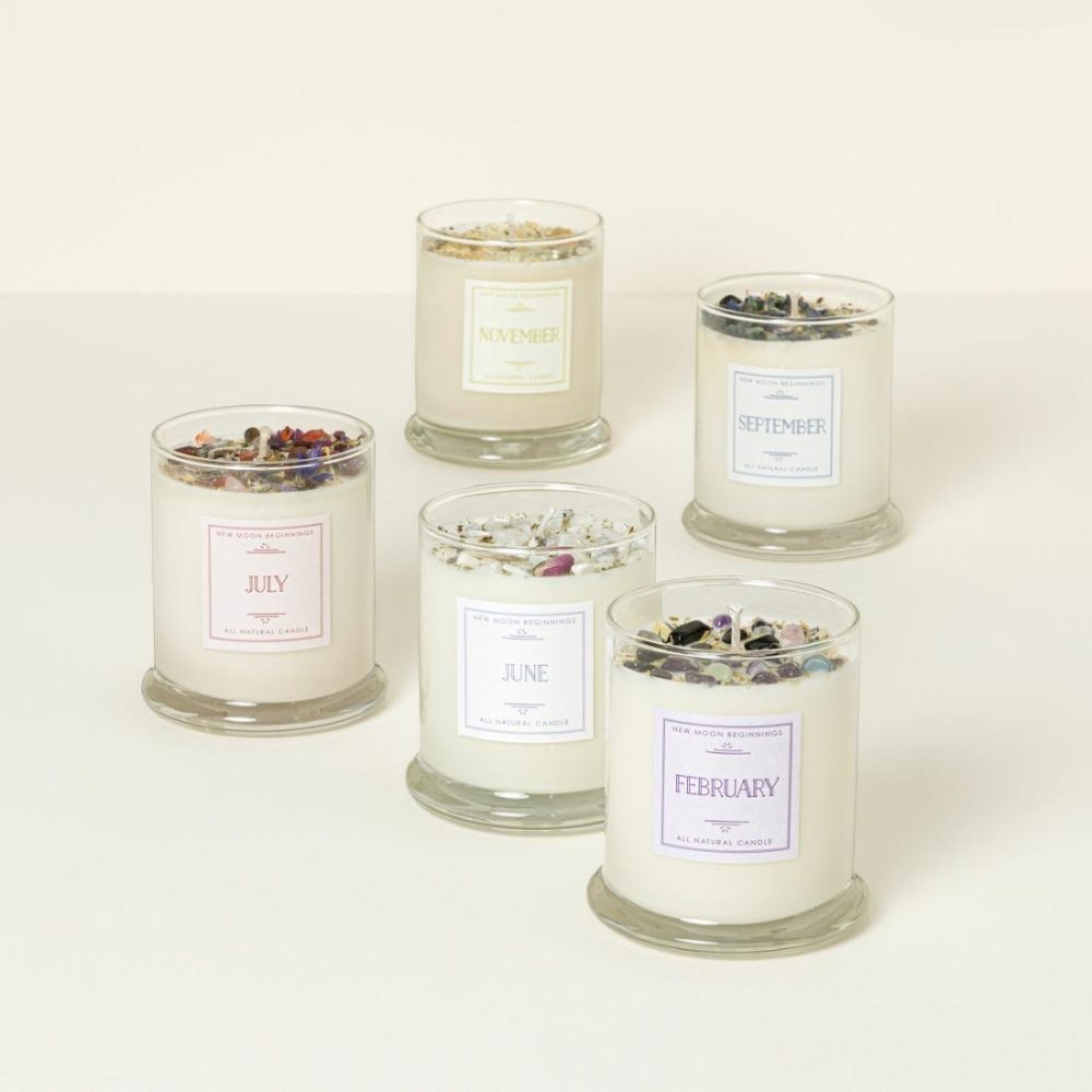 Candles |   Birth Month Gemstone & Flower Candle Candles Candles