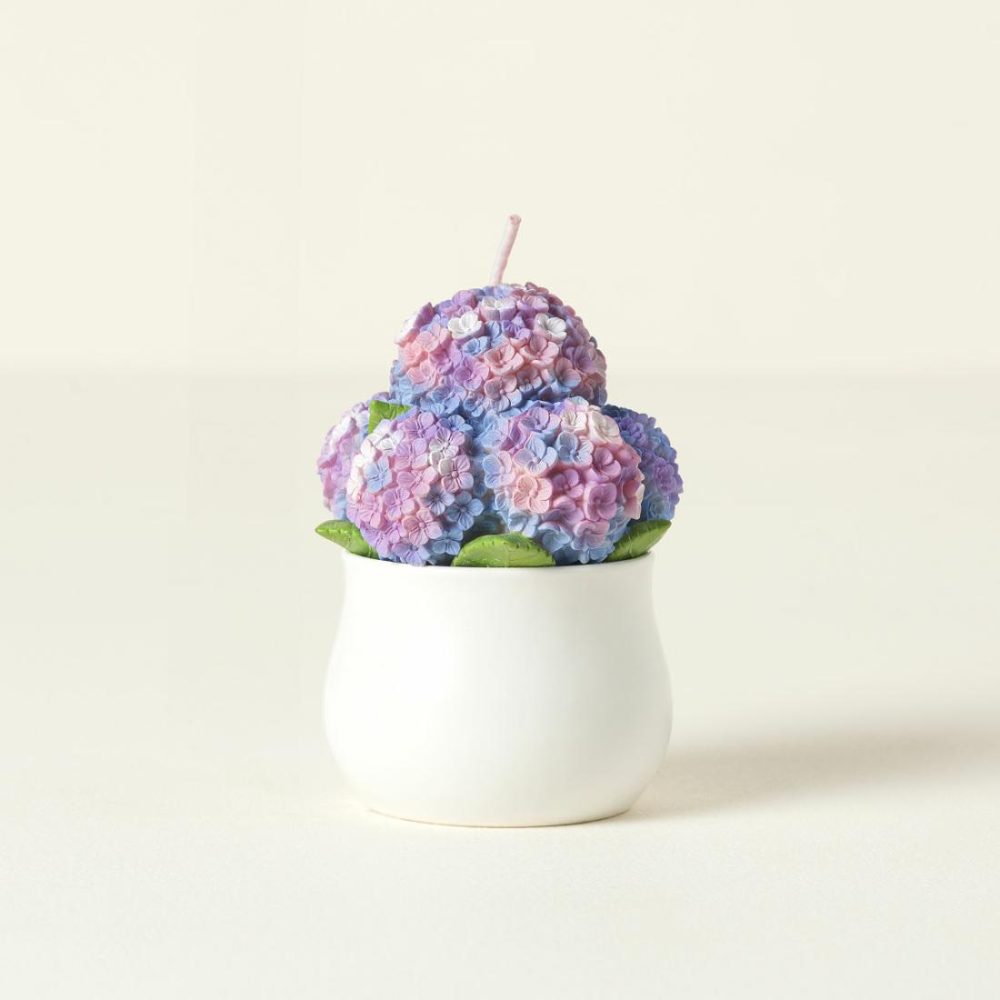 Candles |   Hand-Painted Hydrangea Candle Candles Candles