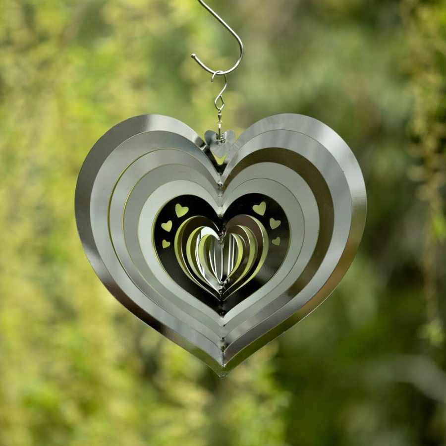 Chimes & Mobiles |   Mirror Heart Wind Spinner Chimes & Mobiles Chimes & Mobiles