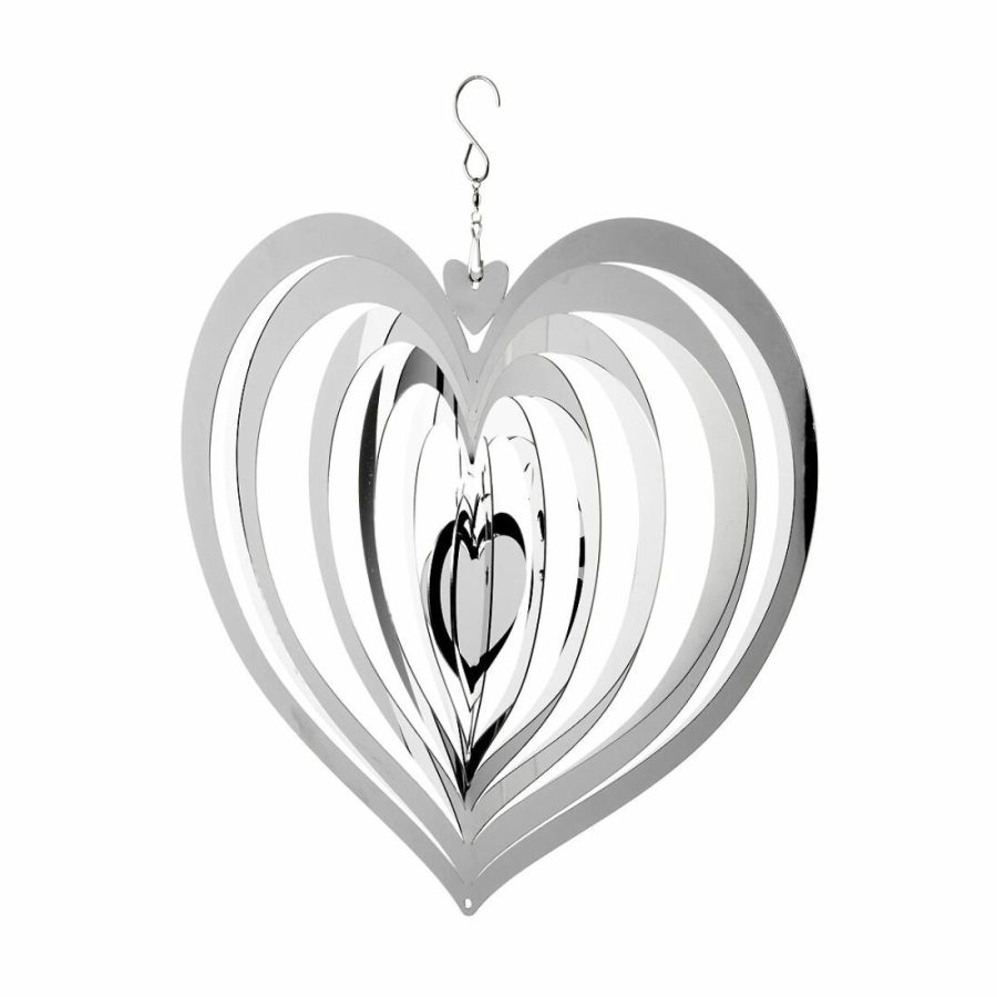 Chimes & Mobiles |   Mirror Heart Wind Spinner Chimes & Mobiles Chimes & Mobiles