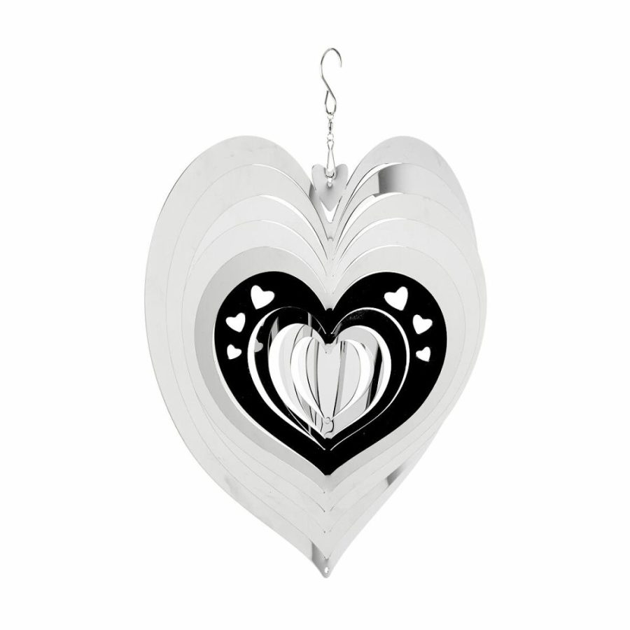 Chimes & Mobiles |   Mirror Heart Wind Spinner Chimes & Mobiles Chimes & Mobiles