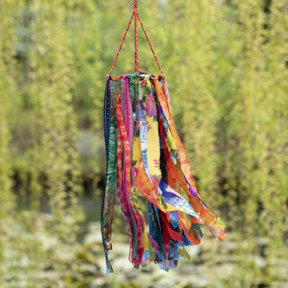 Chimes & Mobiles |   Repurposed Sari Windsock Chimes & Mobiles Chimes & Mobiles