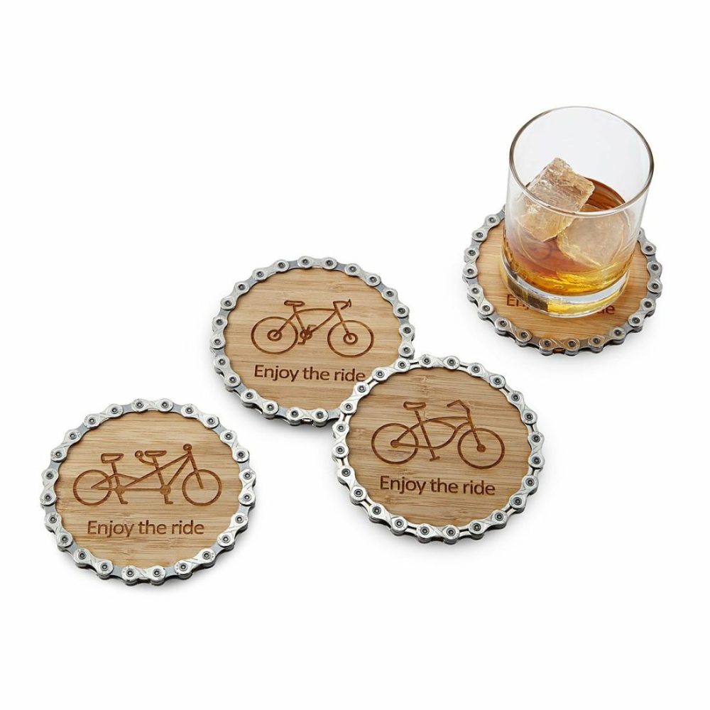 Coasters |   Enjoy The Ride Bike Chain Coaster Set Coasters Coasters