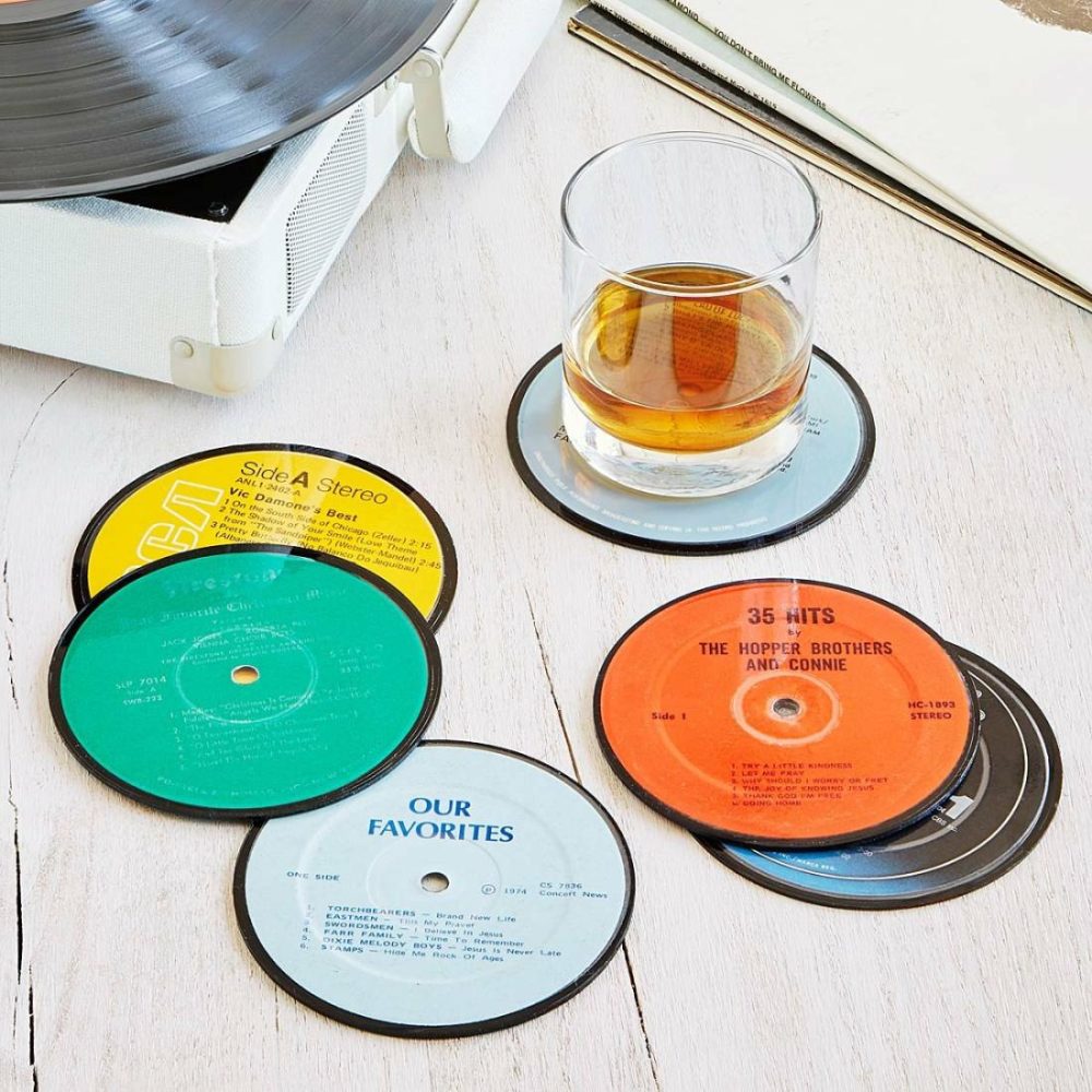 Coasters |   Upcycled Record Coasters Coasters Coasters