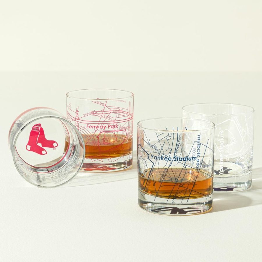 Cocktail Glasses |   Ballpark Map Glasses – Set Of 2 Cocktail Glasses Cocktail Glasses