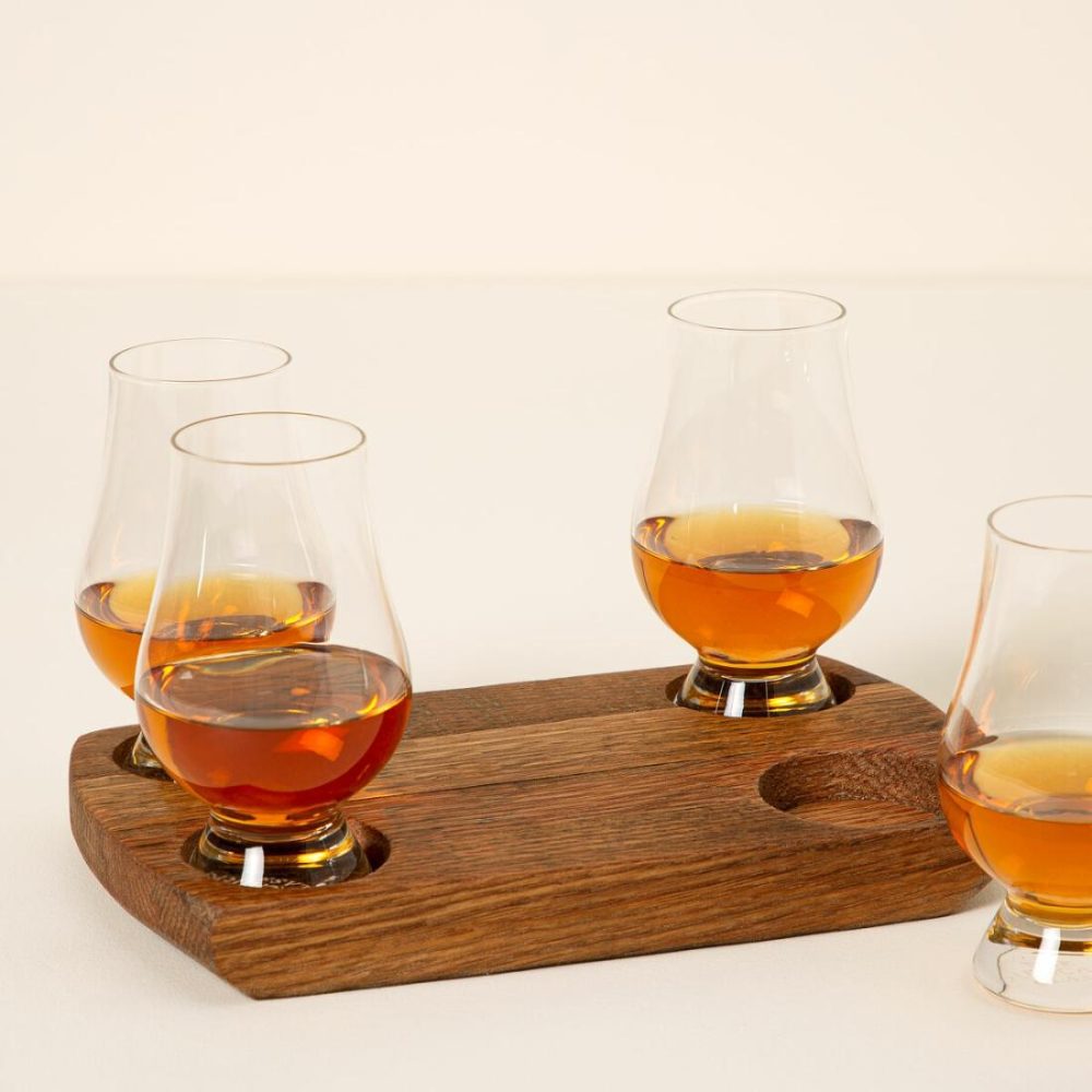 Cocktail Glasses |   Bourbon Barrel Flight With Glasses Cocktail Glasses Cocktail Glasses