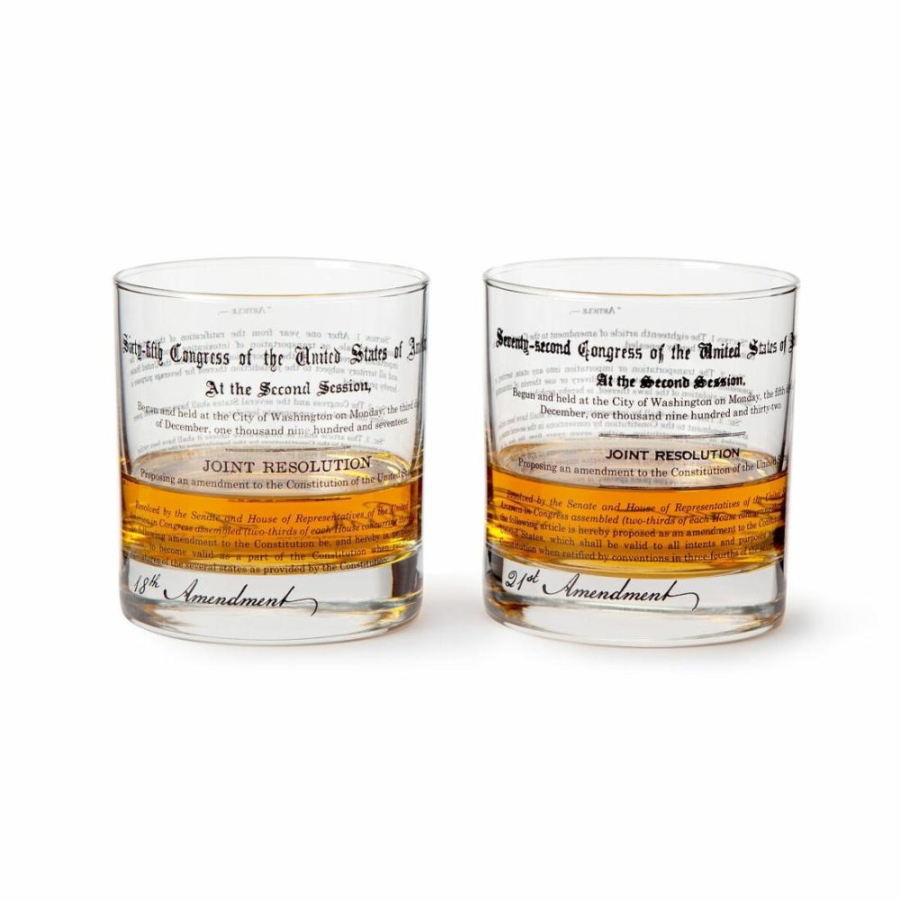 Cocktail Glasses |   Prohibition History Glasses – Set Of 2 Cocktail Glasses Cocktail Glasses