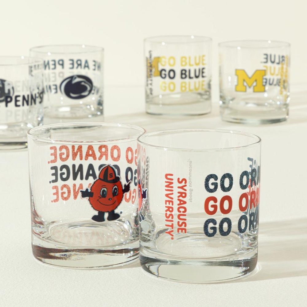 Cocktail Glasses |   Show Your Spirit! College Rocks Glass – Set Of 2 Cocktail Glasses Cocktail Glasses