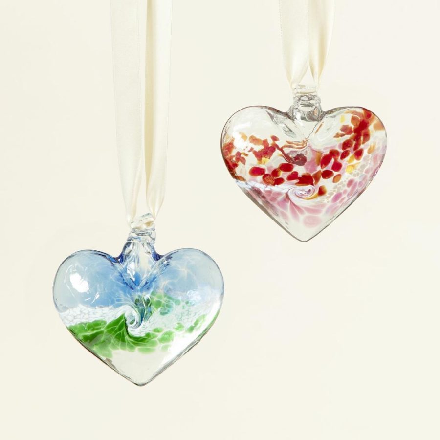 Decorative Accents |   Glass Heart Window Charm Decor Decorative Accents