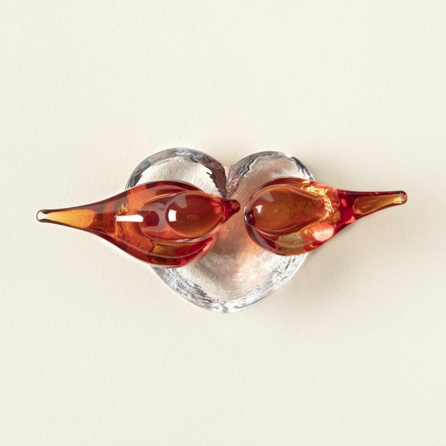 Decorative Accents |   Lovebirds Glass Desktop Sculpture Decor Decorative Accents