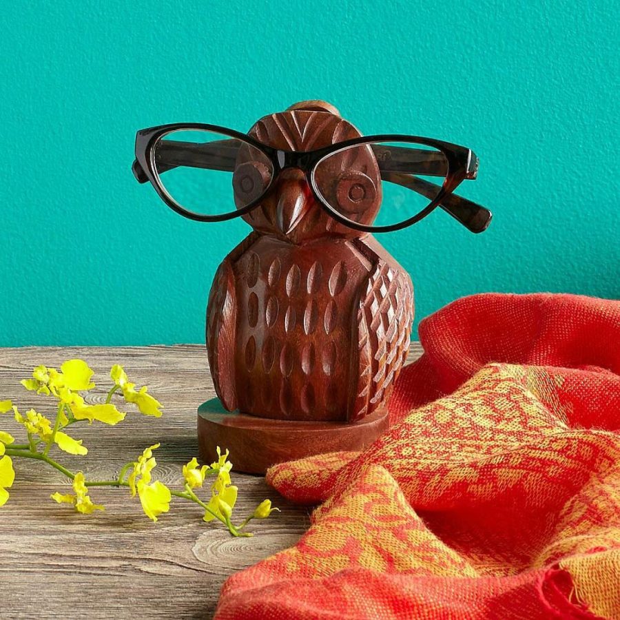 Decorative Accents |   Owl Eyeglasses Holder Decor Decorative Accents