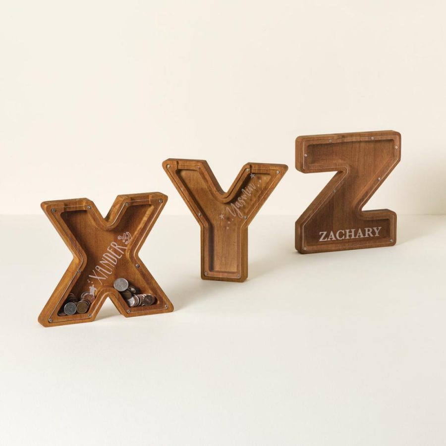 Decorative Accents |   Personalized Letter Piggy Bank Decor Decorative Accents