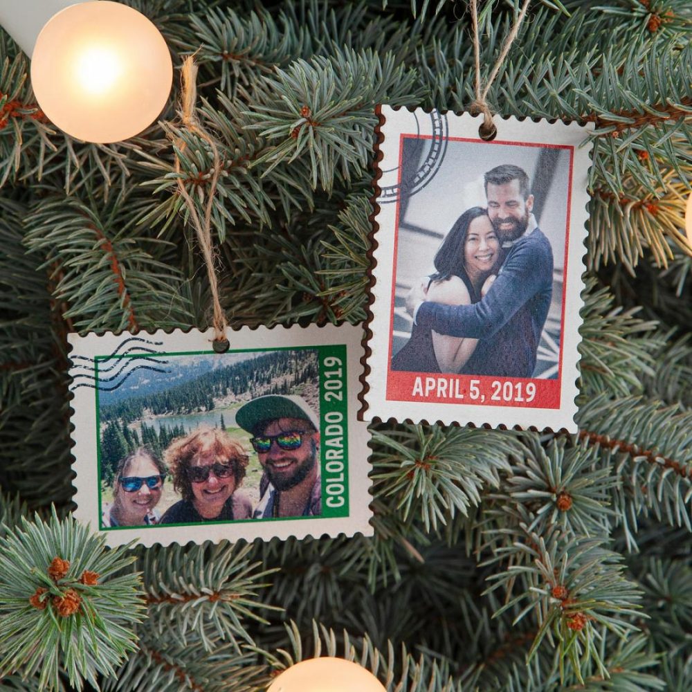 Decorative Accents |   Personalized Photo Stamp Ornament Decor Decorative Accents