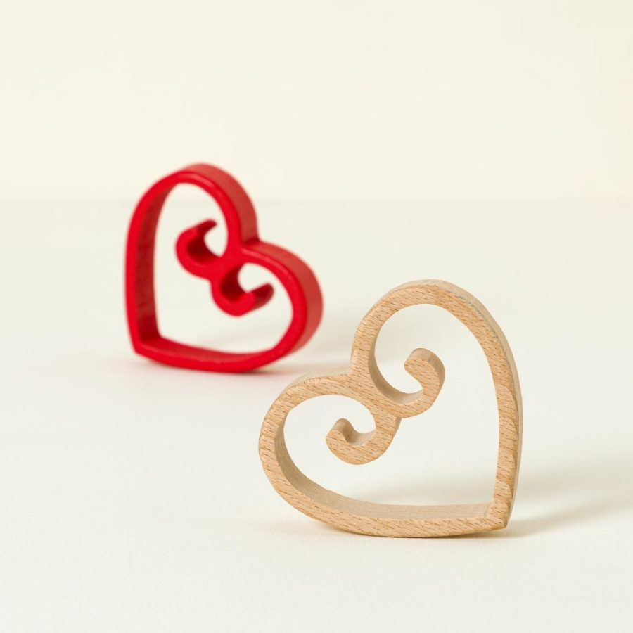 Decorative Accents |   Scandinavian Wooden Heart Decor Decorative Accents