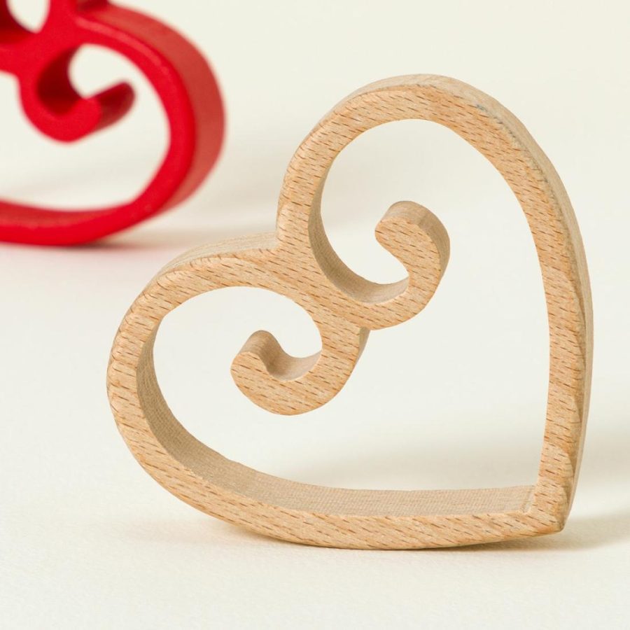 Decorative Accents |   Scandinavian Wooden Heart Decor Decorative Accents