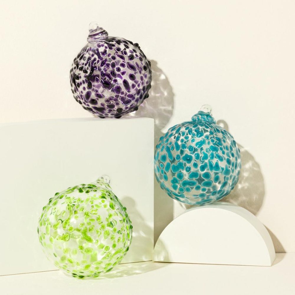 Decorative Accents |   Speckled Glass Birthstone Ornaments Decor Decorative Accents