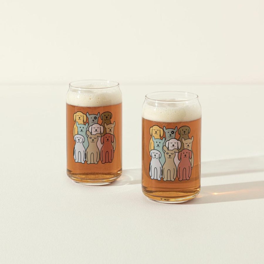 Drinking Glasses |   Dogs On Dogs Glasses – Set Of 2 Drinking Glasses Drinking Glasses