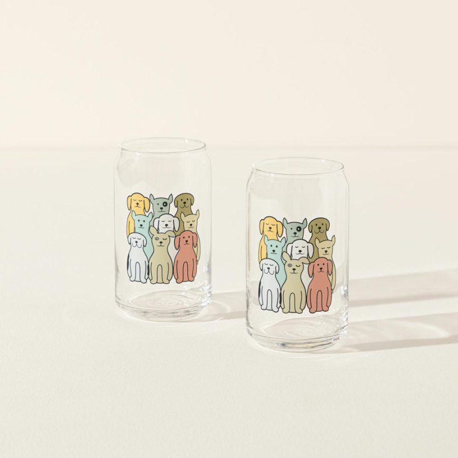 Drinking Glasses |   Dogs On Dogs Glasses – Set Of 2 Drinking Glasses Drinking Glasses