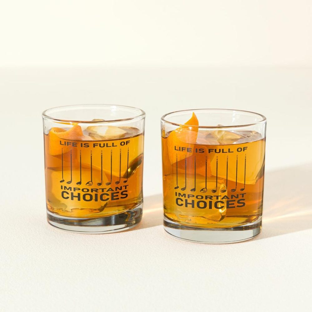 Drinking Glasses |   Important Choices Golf Club Glasses – Set Of 2 Drinking Glasses Drinking Glasses