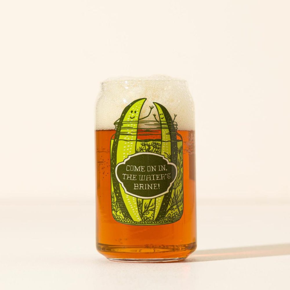 Drinking Glasses |   Pickle Pun Can-Shaped Glass Beer Glasses Beer Glasses