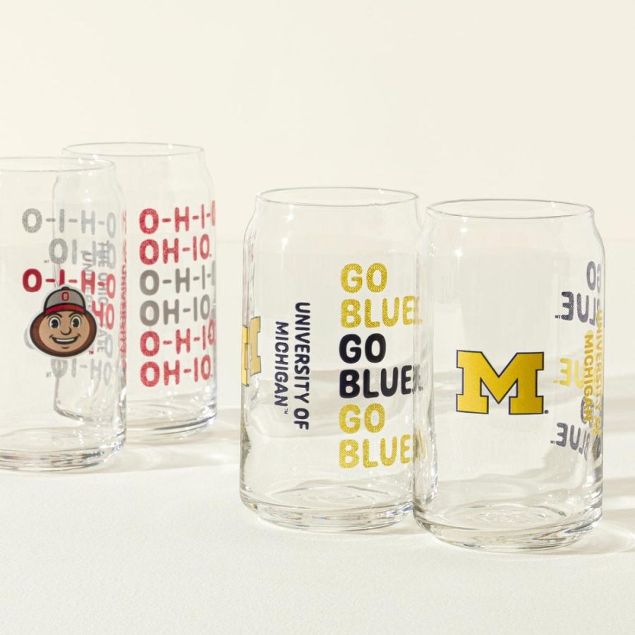 Drinking Glasses |   Show Your Spirit! College Can-Shaped Glass Set Drinking Glasses Drinking Glasses