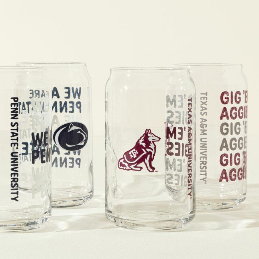 Drinking Glasses |   Show Your Spirit! College Can-Shaped Glass Set Drinking Glasses Drinking Glasses