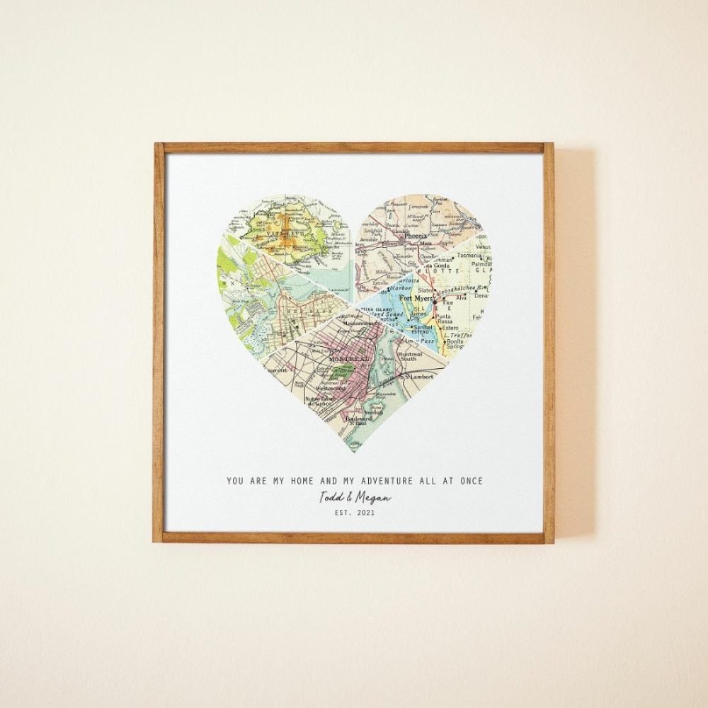 Family & Couple |   Love Is All Around Map Art Art Family & Couple