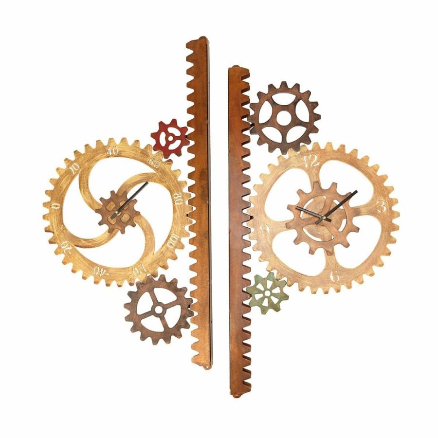 Garden Decor |   Garden Gears Outdoor Clock & Thermometer Garden Garden Decor