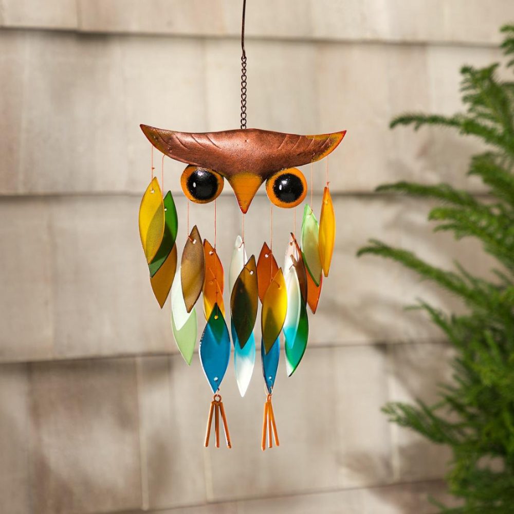 Garden Decor |   Owl Wind Chime Chimes & Mobiles Chimes & Mobiles