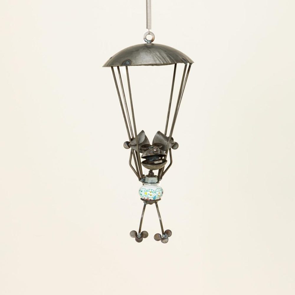 Garden Decor |   Parachuting Puppy Garden Springer Chimes & Mobiles Chimes & Mobiles