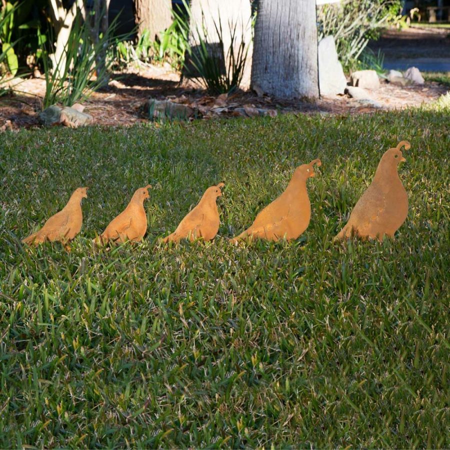 Garden Decor |   Quail Set Garden Sculpture Garden Garden Decor