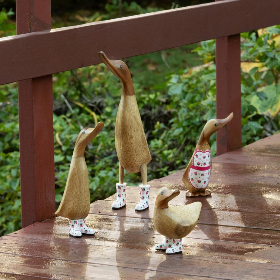 Garden Decor |   Sweet Strawberry Wellie Garden Ducks Garden Garden Decor