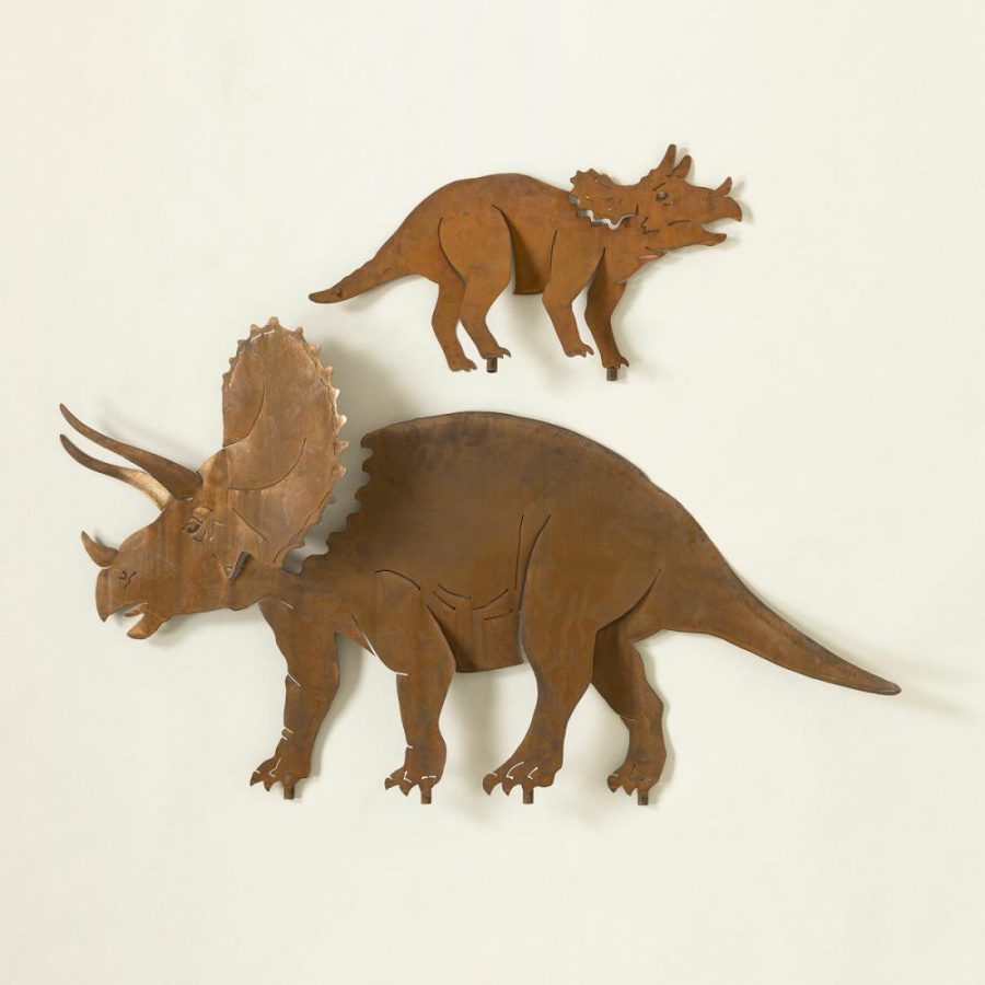 Garden Decor |   Triceratops Garden Sculpture – Set Of 2 Garden Garden Decor