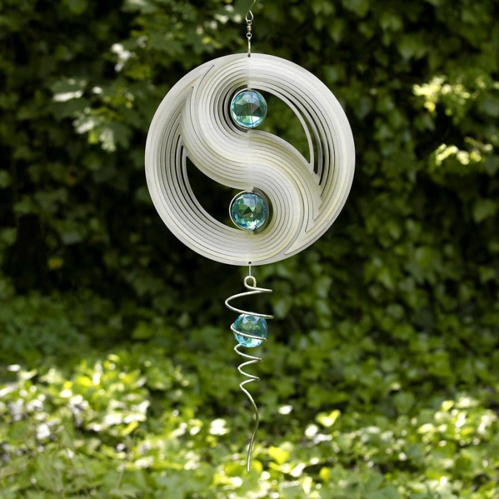 Garden Decor |   Yin Yang Crystal Wind Spinner Garden Garden Decor