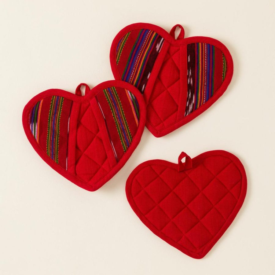 Kitchen Utensils & Gadgets |   Handwoven Heart Pot Holder Cookware & Bakeware Cookware & Bakeware