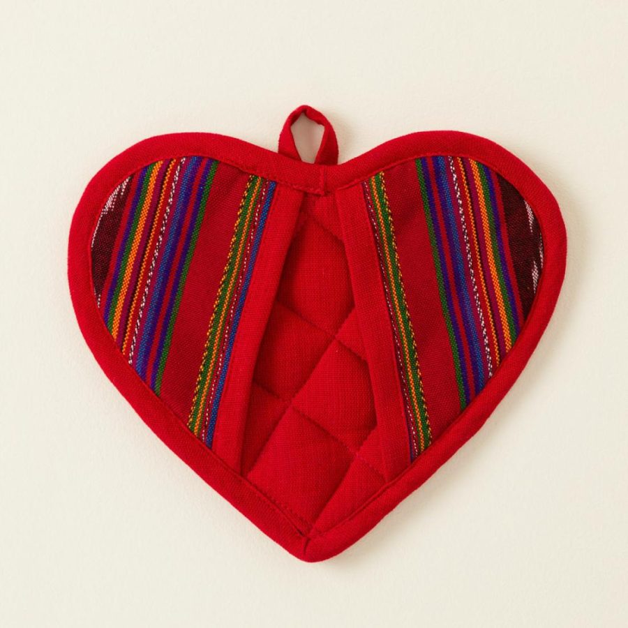 Kitchen Utensils & Gadgets |   Handwoven Heart Pot Holder Cookware & Bakeware Cookware & Bakeware