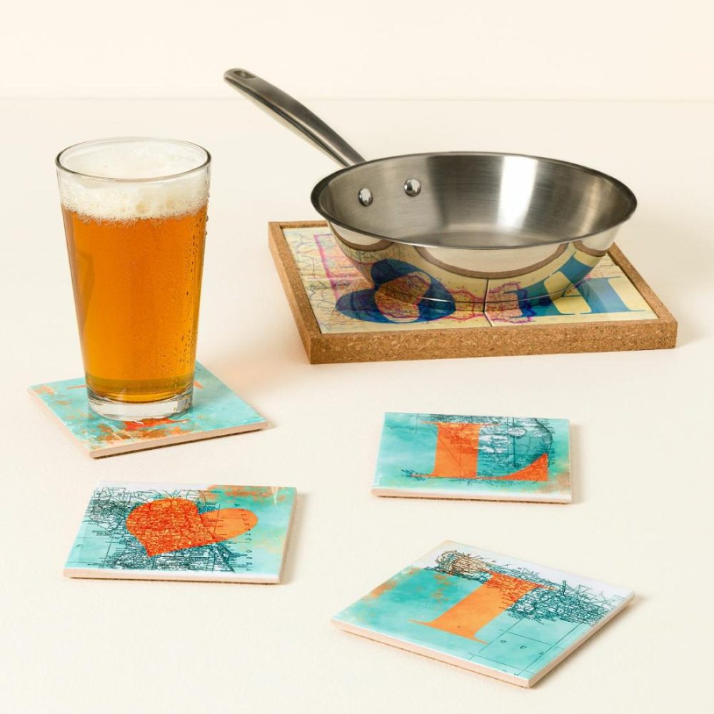 Kitchen Utensils & Gadgets |   Home State Coaster & Trivet Set Kitchen Kitchen Utensils & Gadgets