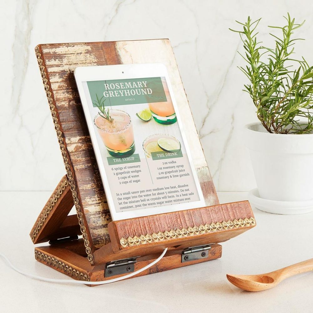 Kitchen Utensils & Gadgets |   Salvaged Wood Cookbook & Tablet Stand Kitchen Kitchen Utensils & Gadgets