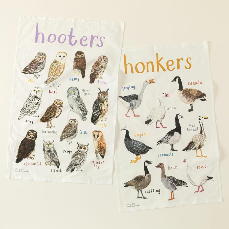 Linens |   Fowl Language Tea Towels – Hooters & Honkers Kitchen Linens