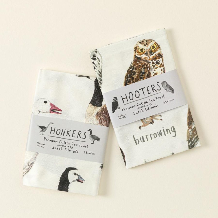 Linens |   Fowl Language Tea Towels – Hooters & Honkers Kitchen Linens