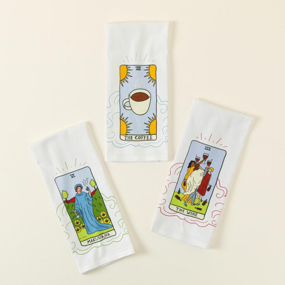 Linens |   Guilty Pleasures Kitchen Tarot Dishtowels Kitchen Linens