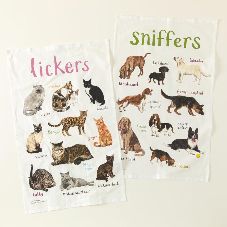 Linens |   Rude Pets Tea Towels Kitchen Linens