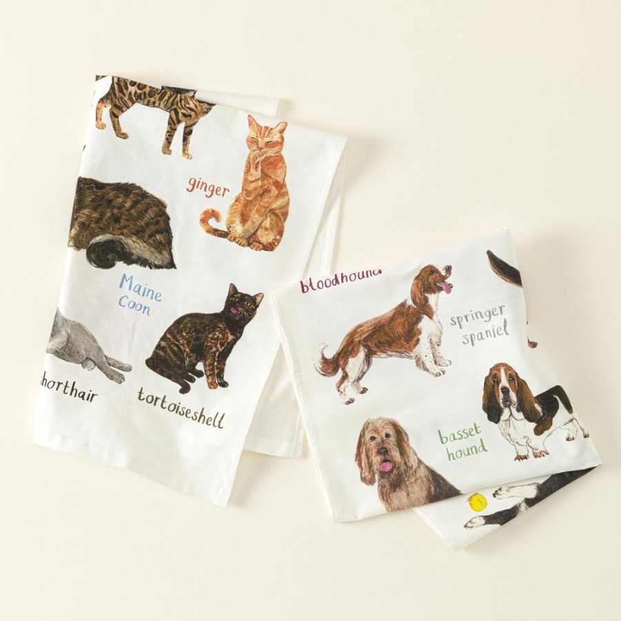 Linens |   Rude Pets Tea Towels Kitchen Linens