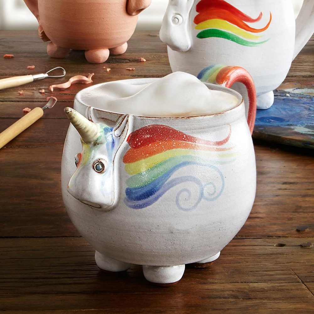 Mugs & Cups |   Elwood The Rainbow Unicorn Mug Drinkware Mugs & Cups